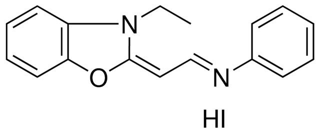 (2-(3-ETHYL-3H-BENZOOXAZOL-2-YLIDENE)-ETHYLIDENE)-PHENYL-AMINE, HYDROIODIDE
