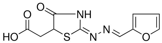 (2-(FURAN-2-YLMETHYLENE-HYDRAZONO)-4-OXO-THIAZOLIDIN-5-YL)-ACETIC ACID