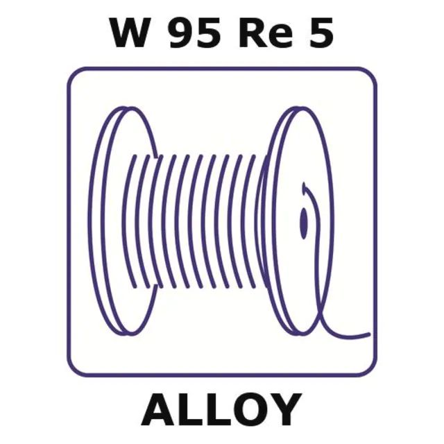 Tungsten-rhenium alloy, W95Re5
