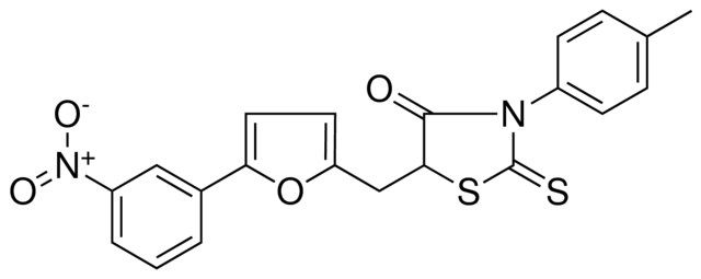 3-(4-METHYL-PH)-5-((5-(3-NITROPHENYL)-2-FURYL)ME)-2-THIOXO-1,3-THIAZOLIDIN-4-ONE