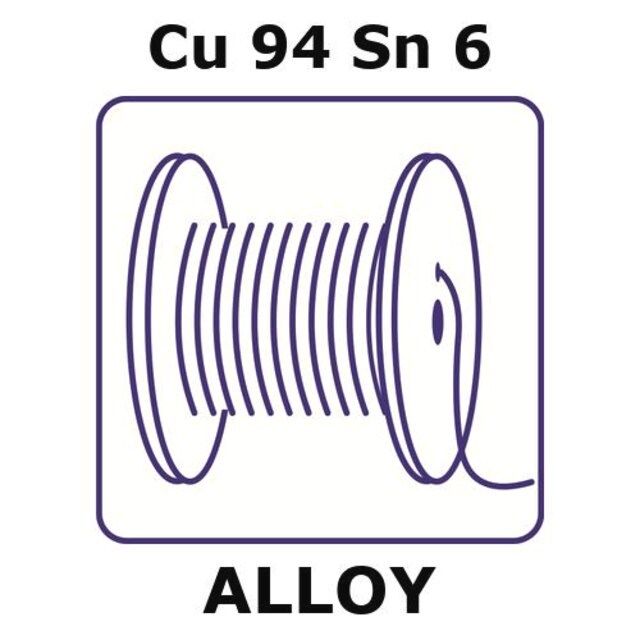 Phosphor bronze alloy, Cu94Sn6