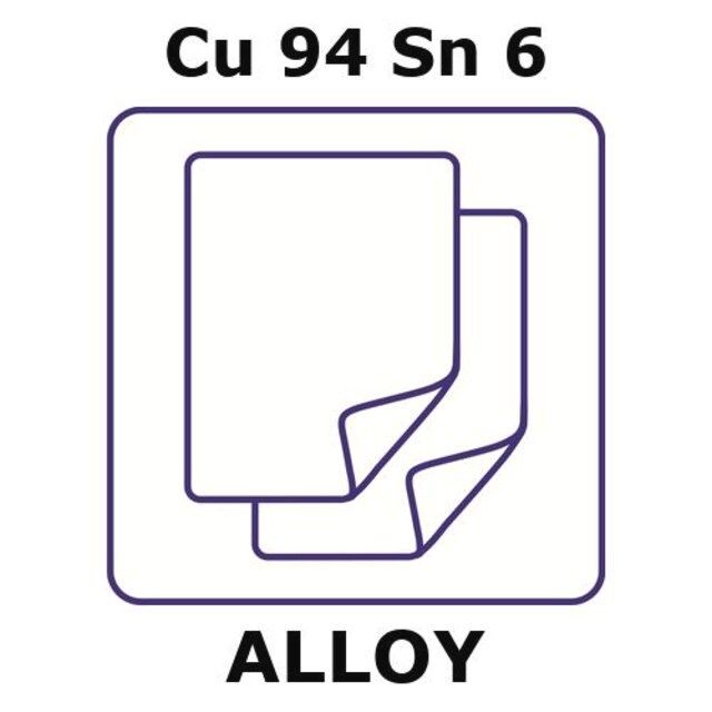 Phosphor bronze alloy, Cu94Sn6