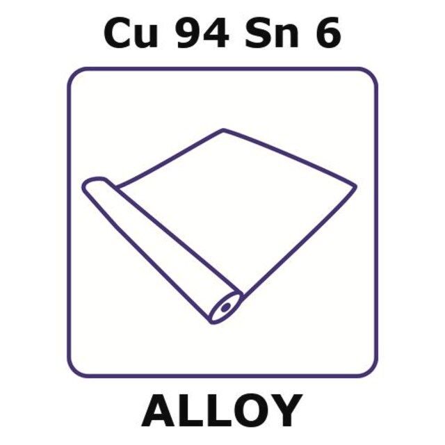 Phosphor bronze alloy, Cu94Sn6
