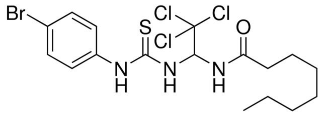 OCTANOIC ACID (1-(3-(4-BROMO-PHENYL)-THIOUREIDO)-2,2,2-TRICHLORO-ETHYL)-AMIDE