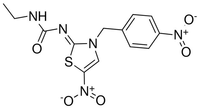 N-ethyl-N'-((2Z)-5-nitro-3-(4-nitrobenzyl)-1,3-thiazol-2(3H)-ylidene)urea