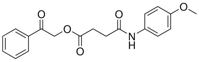 N-(4-METHOXY-PHENYL)-SUCCINAMIC ACID 2-OXO-2-PHENYL-ETHYL ESTER