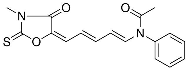 N-(5-(3-ME-4-OXO-2-THIOXO-OXAZOLIDIN-5-YLIDENE)-PENTA-1,3-DIENYL)-N-PH-ACETAMIDE