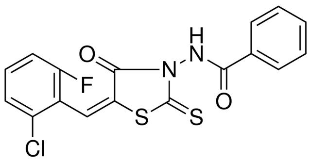 N-(5-(2-CHLORO-6-FLUORO-BENZYLIDENE)-4-OXO-2-THIOXO-THIAZOLIDIN-3-YL)-BENZAMIDE