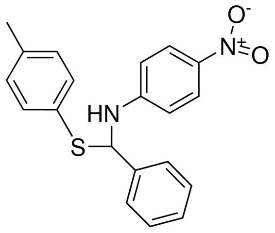 N-(4-NITROPHENYL)-ALPHA-(P-TOLYLTHIO)BENZYLAMINE