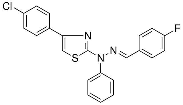 N-(4-(4-CL-PHENYL)-THIAZOL-2-YL)-N'-(4-FLUORO-BENZYLIDENE)-N-PHENYL-HYDRAZINE