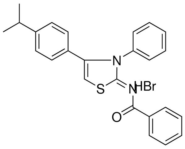 N-(4-(4-ISOPROPYLPHENYL)-3-PH-1,3-THIAZOL-2(3H)-YLIDENE)BENZAMIDE HYDROBROMIDE