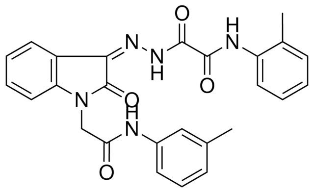 N-(2-METHYLPHENYL)-2-OXO-2-((2Z)-2-{2-OXO-1-[2-OXO-2-(3-TOLUIDINO)ETHYL]-1,2-DIHYDRO-3H-INDOL-3-YLIDENE}HYDRAZINO)ACETAMIDE