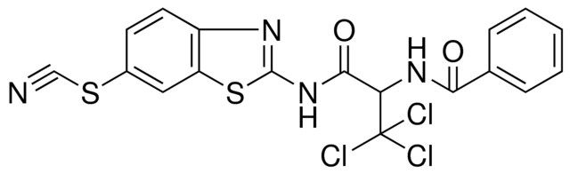 N-(2,2,2-TRICHLORO-1-(6-THIOCYANATO-BENZOTHIAZOL-2-YLCARBAMOYL)-ETHYL)-BENZAMIDE