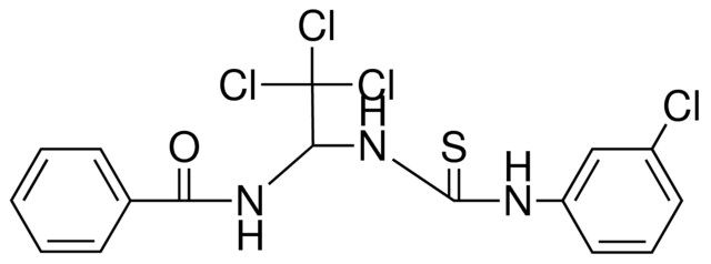 N-(2,2,2-TRICHLORO-1-(3-(3-CHLORO-PHENYL)-THIOUREIDO)-ETHYL)-BENZAMIDE