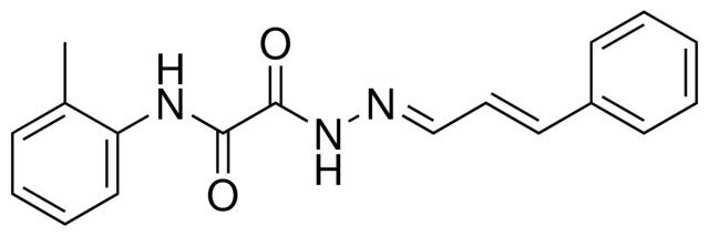 N-(2-METHYLPHENYL)-2-OXO-2-(2-(3-PHENYL-2-PROPENYLIDENE)HYDRAZINO)ACETAMIDE