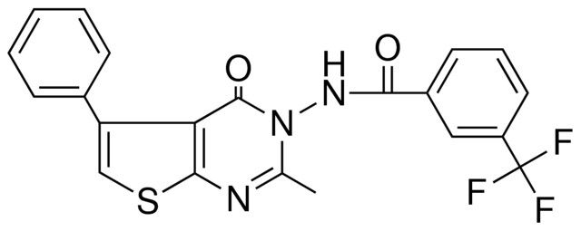 N-(2-ME-4-OXO-5-PH-4H-THIENO(2,3-D)PYRIMIDIN-3-YL)-3-TRIFLUOROMETHYL-BENZAMIDE