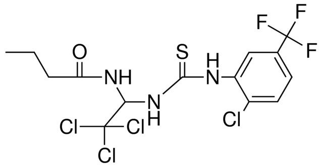 N-(2,2,2-TRICHLORO-1-(3-(2-CL-5-TRIFLUOROMETHYL-PH)-THIOUREIDO)-ET)-BUTYRAMIDE