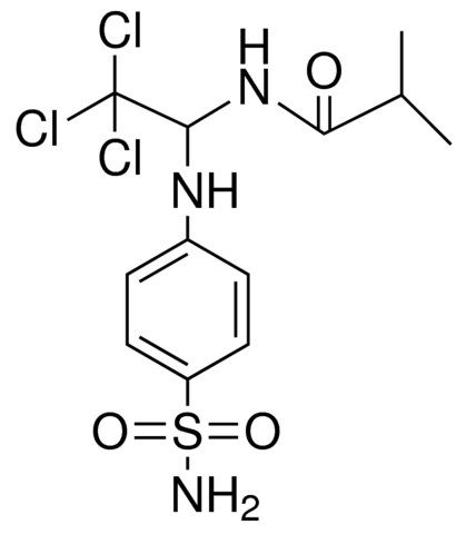 N-(2,2,2-TRICHLORO-1-(4-SULFAMOYL-PHENYLAMINO)-ETHYL)-ISOBUTYRAMIDE
