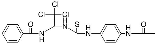 N-(1-(3-(4-ACETYLAMINO-PHENYL)-THIOUREIDO)-2,2,2-TRICHLORO-ETHYL)-BENZAMIDE