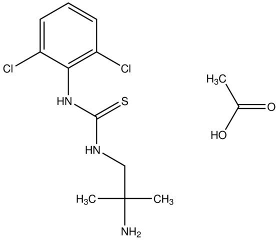N-(2-amino-2-methylpropyl)-N'-(2,6-dichlorophenyl)thiourea acetate