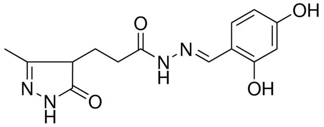 N'-[(E)-(2,4-DIHYDROXYPHENYL)METHYLIDENE]-3-(3-METHYL-5-OXO-4,5-DIHYDRO-1H-PYRAZOL-4-YL)PROPANOHYDRAZIDE