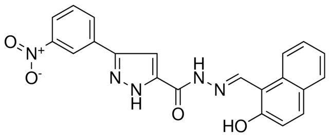 N'-((2-HO-1-NAPHTHYL)METHYLENE)-3-(3-NITROPHENYL)-1H-PYRAZOLE-5-CARBOHYDRAZIDE