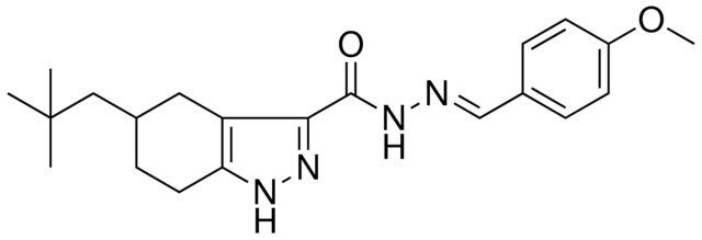N'-[(E)-(4-METHOXYPHENYL)METHYLIDENE]-5-NEOPENTYL-4,5,6,7-TETRAHYDRO-1H-INDAZOLE-3-CARBOHYDRAZIDE