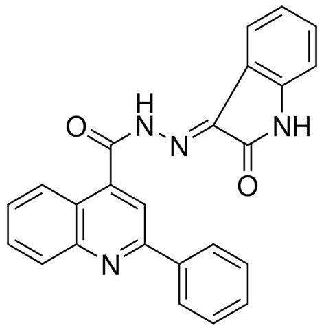 N'-(2-OXO-1,2-DIHYDRO-3H-INDOL-3-YLIDENE)-2-PHENYL-4-QUINOLINECARBOHYDRAZIDE