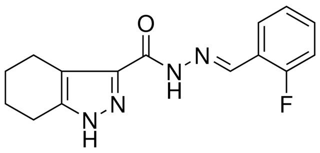 N'-(2-FLUOROBENZYLIDENE)-4,5,6,7-TETRAHYDRO-1H-INDAZOLE-3-CARBOHYDRAZIDE