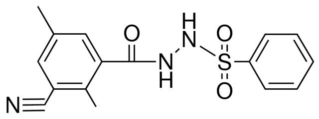 N'-(3-CYANO-2,5-DIMETHYLBENZOYL)BENZENESULFONOHYDRAZIDE