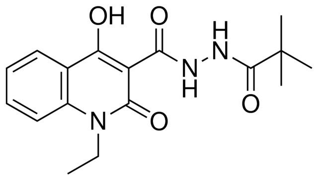 N'-(2,2-DIMETHYLPROPANOYL)-1-ETHYL-4-HYDROXY-2-OXO-1,2-DIHYDRO-3-QUINOLINECARBOHYDRAZIDE