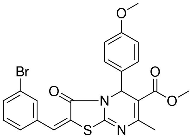 METHYL (2E)-2-(3-BROMOBENZYLIDENE)-5-(4-METHOXYPHENYL)-7-METHYL-3-OXO-2,3-DIHYDRO-5H-[1,3]THIAZOLO[3,2-A]PYRIMIDINE-6-CARBOXYLATE