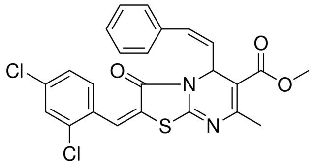 METHYL (2E)-2-(2,4-DICHLOROBENZYLIDENE)-7-METHYL-3-OXO-5-[(Z)-2-PHENYLETHENYL]-2,3-DIHYDRO-5H-[1,3]THIAZOLO[3,2-A]PYRIMIDINE-6-CARBOXYLATE