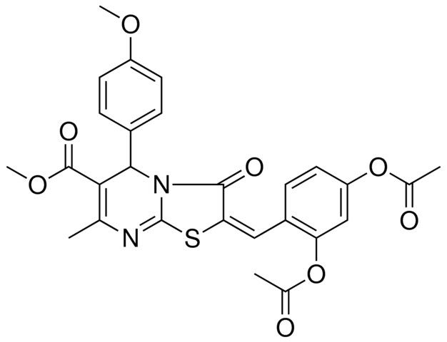 METHYL (2E)-2-[2,4-BIS(ACETYLOXY)BENZYLIDENE]-5-(4-METHOXYPHENYL)-7-METHYL-3-OXO-2,3-DIHYDRO-5H-[1,3]THIAZOLO[3,2-A]PYRIMIDINE-6-CARBOXYLATE