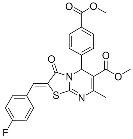 METHYL (2Z)-2-(4-FLUOROBENZYLIDENE)-5-[4-(METHOXYCARBONYL)PHENYL]-7-METHYL-3-OXO-2,3-DIHYDRO-5H-[1,3]THIAZOLO[3,2-A]PYRIMIDINE-6-CARBOXYLATE