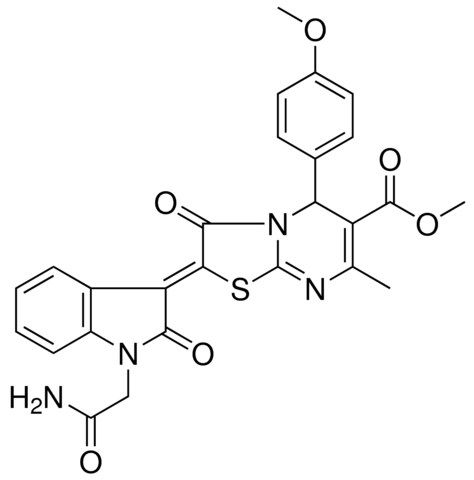 METHYL (2Z)-2-[1-(2-AMINO-2-OXOETHYL)-2-OXO-1,2-DIHYDRO-3H-INDOL-3-YLIDENE]-5-(4-METHOXYPHENYL)-7-METHYL-3-OXO-2,3-DIHYDRO-5H-[1,3]THIAZOLO[3,2-A]PYRIMIDINE-6-CARBOXYLATE