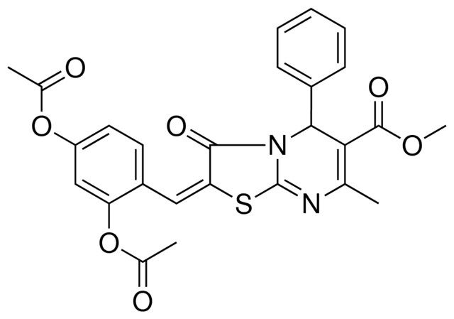 METHYL (2E)-2-[2,4-BIS(ACETYLOXY)BENZYLIDENE]-7-METHYL-3-OXO-5-PHENYL-2,3-DIHYDRO-5H-[1,3]THIAZOLO[3,2-A]PYRIMIDINE-6-CARBOXYLATE