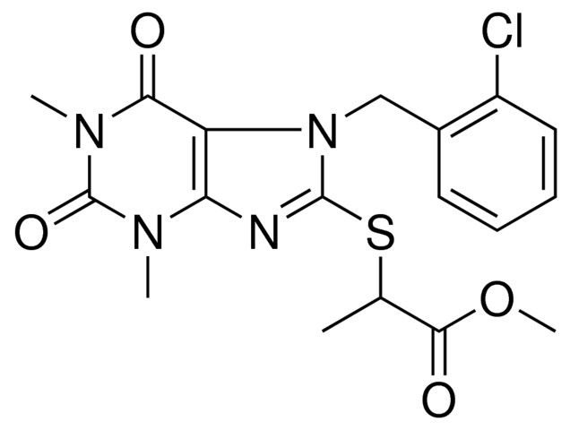 METHYL 2-{[7-(2-CHLOROBENZYL)-1,3-DIMETHYL-2,6-DIOXO-2,3,6,7-TETRAHYDRO-1H-PURIN-8-YL]SULFANYL}PROPANOATE