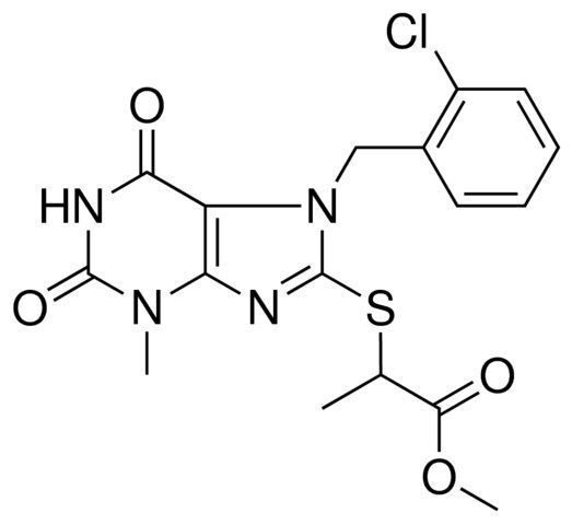 METHYL 2-{[7-(2-CHLOROBENZYL)-3-METHYL-2,6-DIOXO-2,3,6,7-TETRAHYDRO-1H-PURIN-8-YL]SULFANYL}PROPANOATE