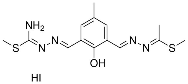 METHYL (1E)-N-{(E)-[3-((E)-{(2E)-2-[AMINO(METHYLSULFANYL)METHYLENE]HYDRAZONO}METHYL)-2-HYDROXY-5-METHYLPHENYL]METHYLIDENE}ETHANEHYDRAZONOTHIOATE HYDROIODIDE
