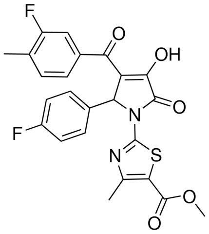 METHYL 2-[3-(3-FLUORO-4-METHYLBENZOYL)-2-(4-FLUOROPHENYL)-4-HYDROXY-5-OXO-2,5-DIHYDRO-1H-PYRROL-1-YL]-4-METHYL-1,3-THIAZOLE-5-CARBOXYLATE