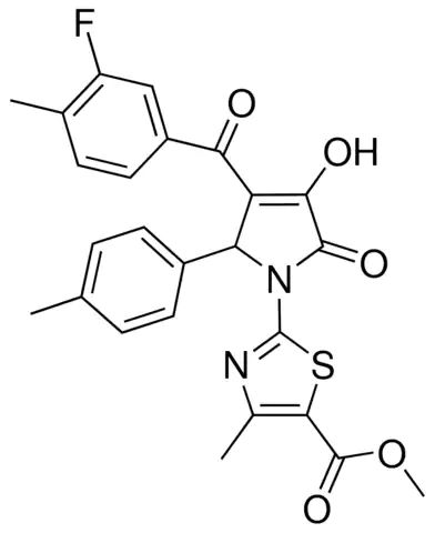 METHYL 2-[3-(3-FLUORO-4-METHYLBENZOYL)-4-HYDROXY-2-(4-METHYLPHENYL)-5-OXO-2,5-DIHYDRO-1H-PYRROL-1-YL]-4-METHYL-1,3-THIAZOLE-5-CARBOXYLATE