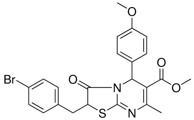 METHYL 2-(4-BROMOBENZYL)-5-(4-METHOXYPHENYL)-7-METHYL-3-OXO-2,3-DIHYDRO-5H-[1,3]THIAZOLO[3,2-A]PYRIMIDINE-6-CARBOXYLATE