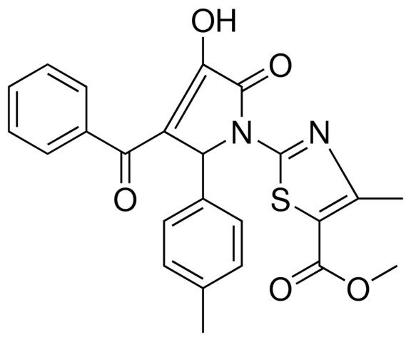 METHYL 2-[3-BENZOYL-4-HYDROXY-2-(4-METHYLPHENYL)-5-OXO-2,5-DIHYDRO-1H-PYRROL-1-YL]-4-METHYL-1,3-THIAZOLE-5-CARBOXYLATE