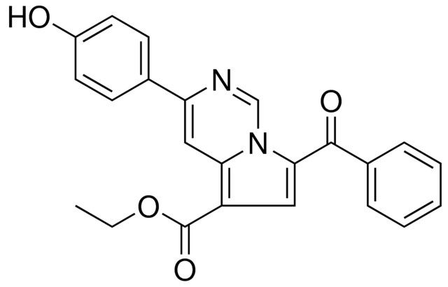 ETHYL 7-BENZOYL-3-(4-HYDROXYPHENYL)PYRROLO(1,2-C)PYRIMIDINE-5-CARBOXYLATE