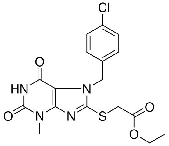 ETHYL {[7-(4-CHLOROBENZYL)-3-METHYL-2,6-DIOXO-2,3,6,7-TETRAHYDRO-1H-PURIN-8-YL]SULFANYL}ACETATE