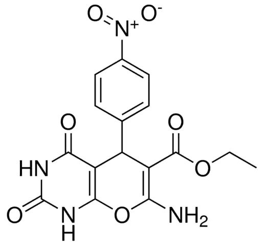 ETHYL 7-AMINO-5-(4-NITROPHENYL)-2,4-DIOXO-1,3,4,5-TETRAHYDRO-2H-PYRANO[2,3-D]PYRIMIDINE-6-CARBOXYLATE