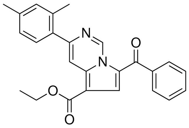 ETHYL 7-BENZOYL-3-(2,4-DIMETHYLPHENYL)PYRROLO(1,2-C)PYRIMIDINE-5-CARBOXYLATE