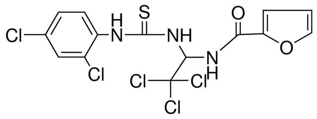 FURAN-2-CARBOXYLIC ACID (2,2,2-TRI-CL-1-(3-(2,4-DI-CL-PH)-THIOUREIDO)-ET)-AMIDE