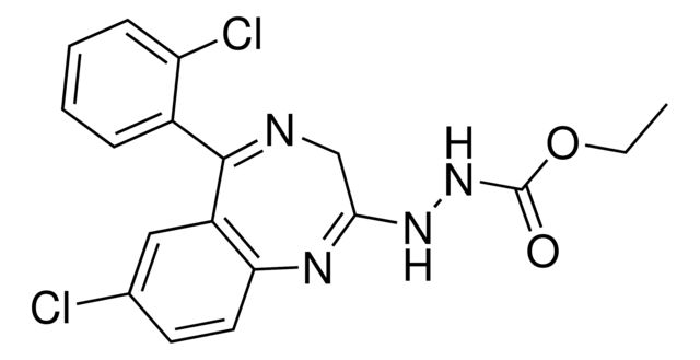 Ethyl 2-[7-chloro-5-(2-chlorophenyl)-3H-1,4-benzodiazepin-2-yl]hydrazinecarboxylate